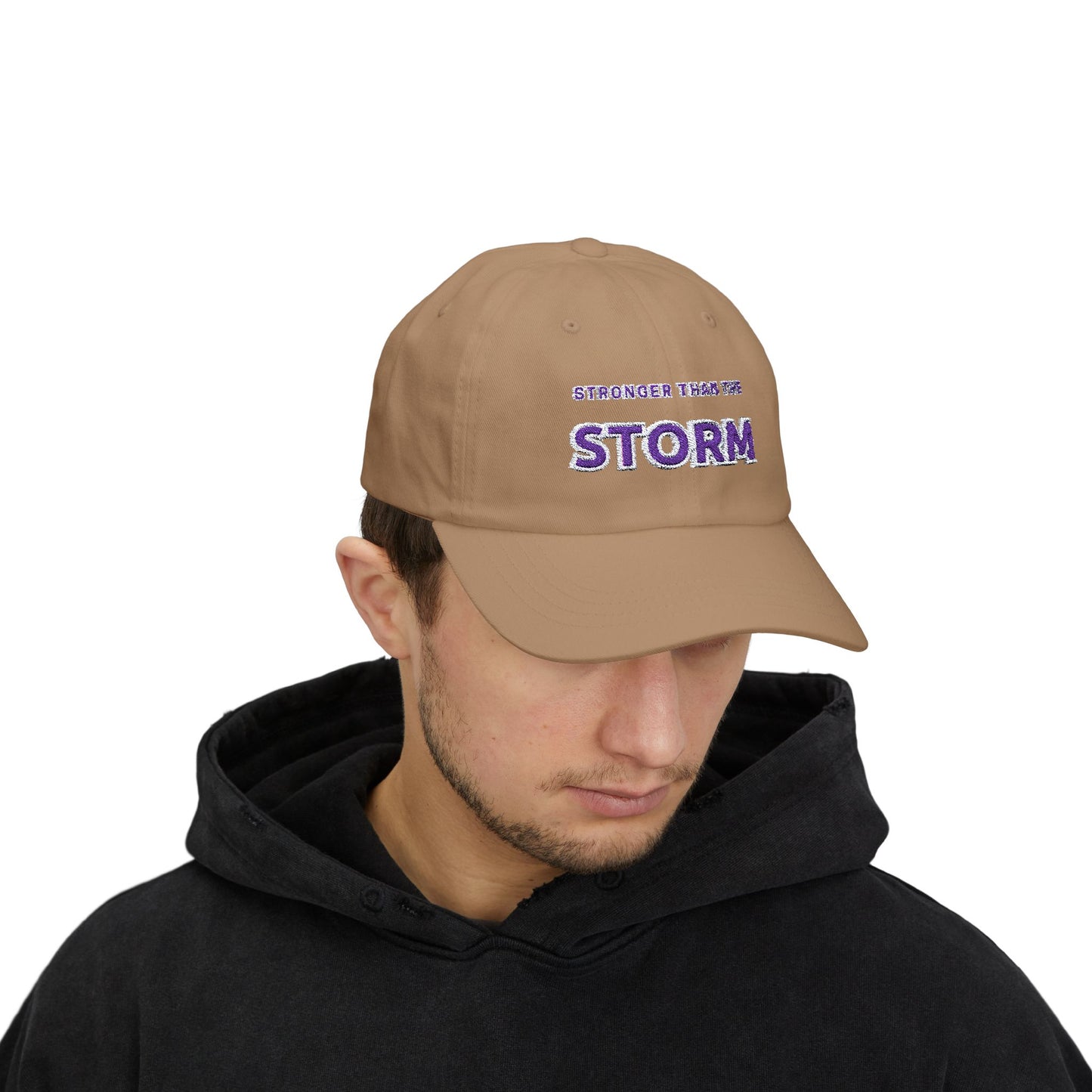 Stronger Than The Storm Classic Embroidered Cap by Authentically Disasterous