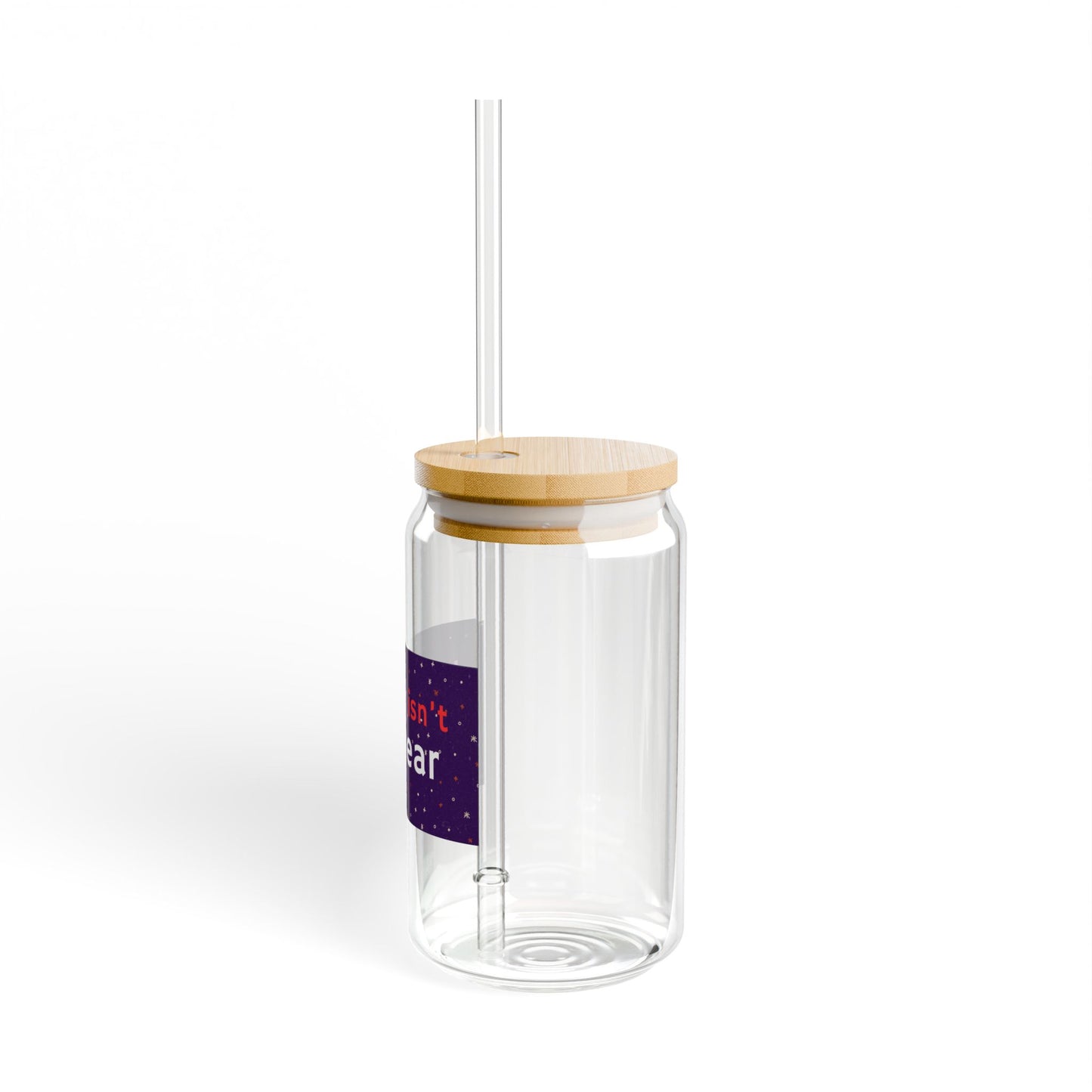 Healing Isn't Linear 16 oz Glass Sipper by Authentically Disasterous