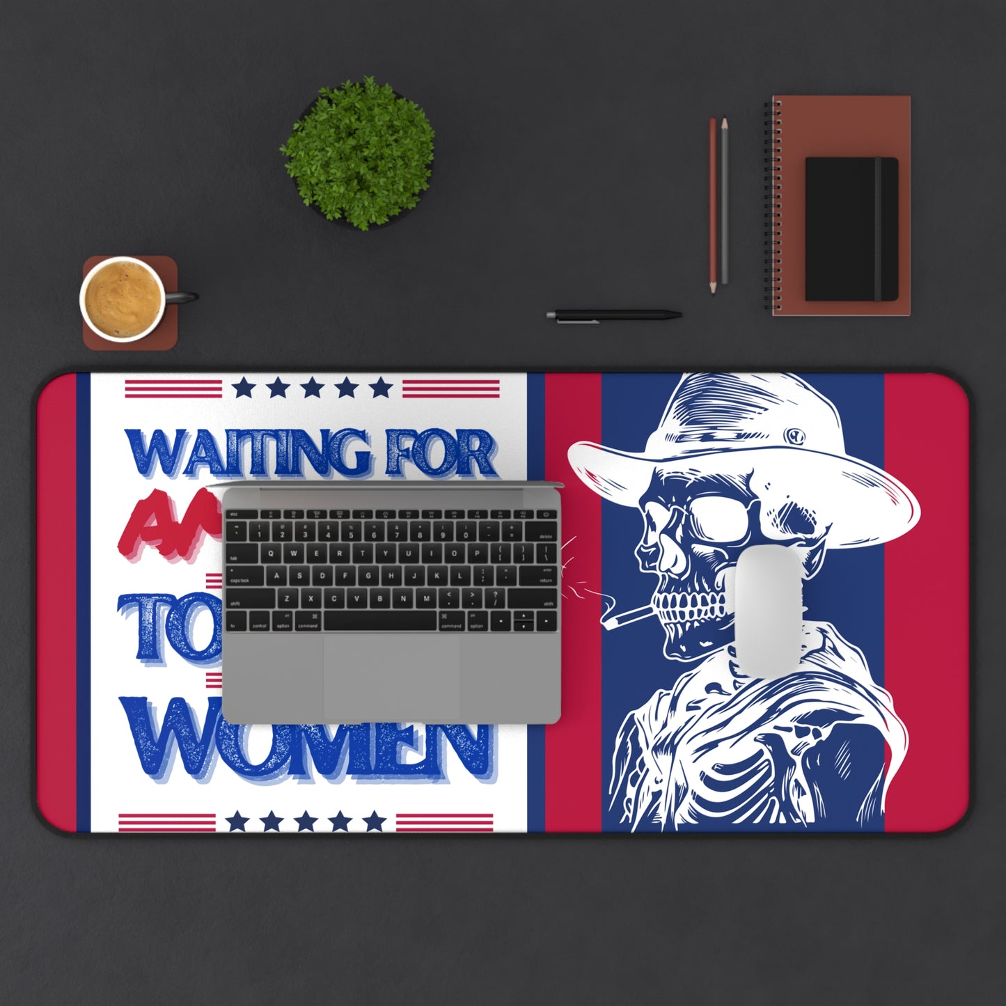 Waiting for America to Trust Women Desk Mat by Authentically Disasterous