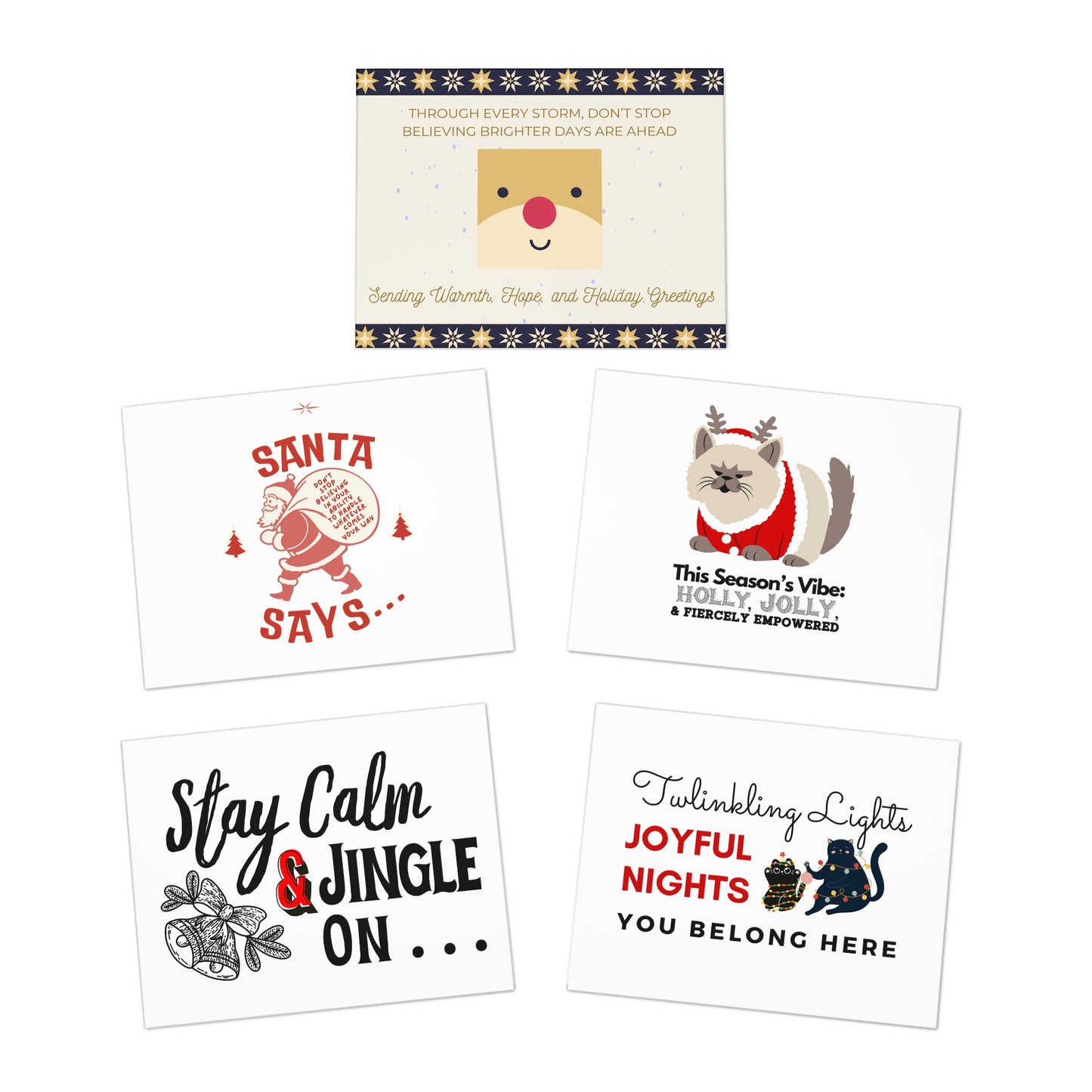 Empowered for the Holidays Greeting Cards (5-Pack) by Authentically Disasterous