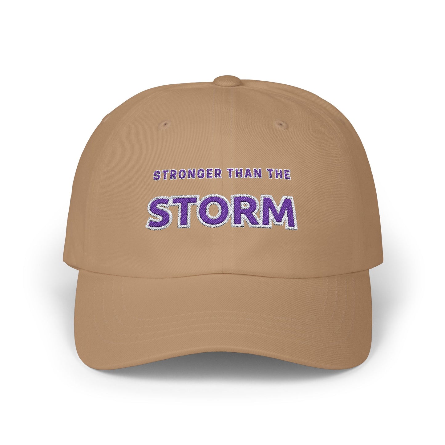 Stronger Than The Storm Classic Embroidered Cap by Authentically Disasterous