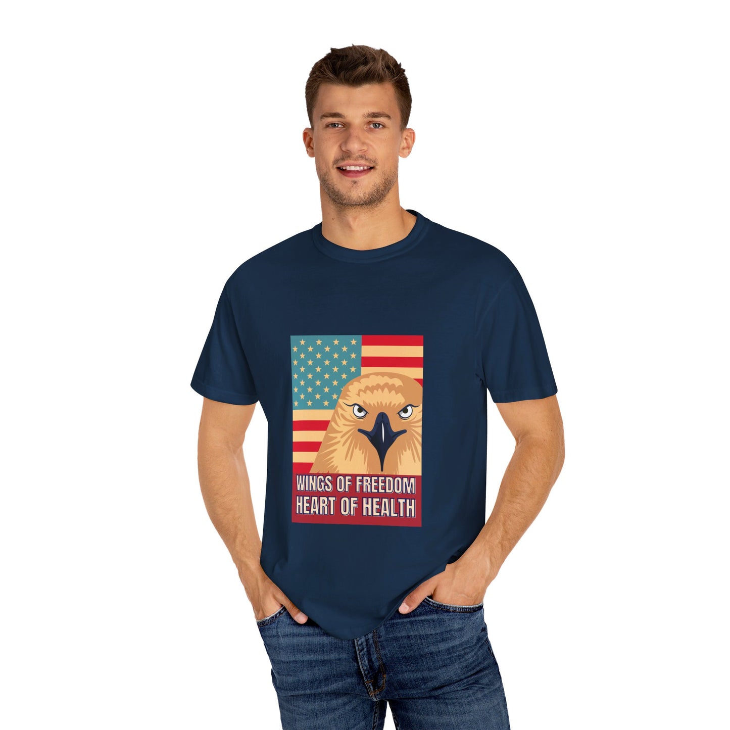 Wings of Freedom, Heart of Health T-Shirt by Authentically Disasterous