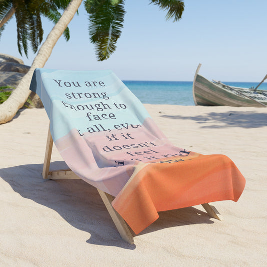 You Are Strong Enough Motivational Towel by Authentically Disasterous