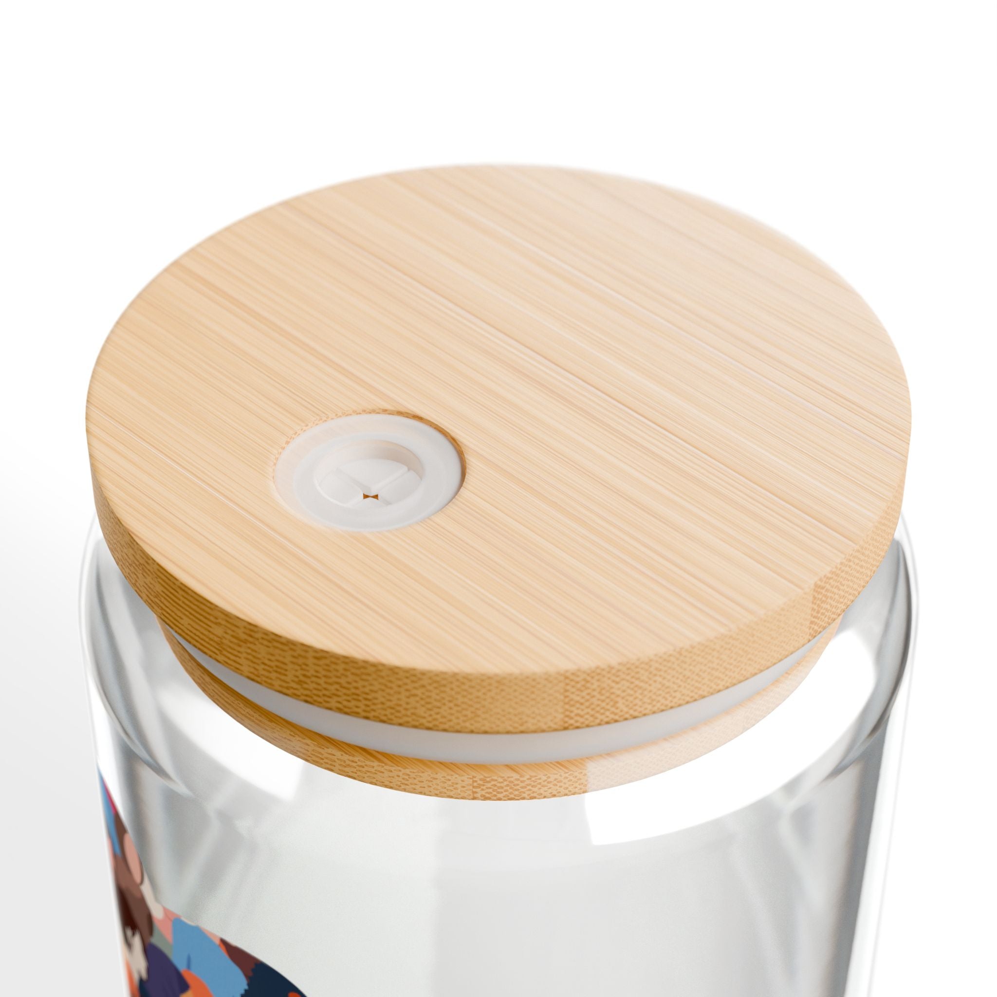 Women's Health is Human Health Glass Tumbler with Bamboo Lid & Straw by Authentically Disasterous