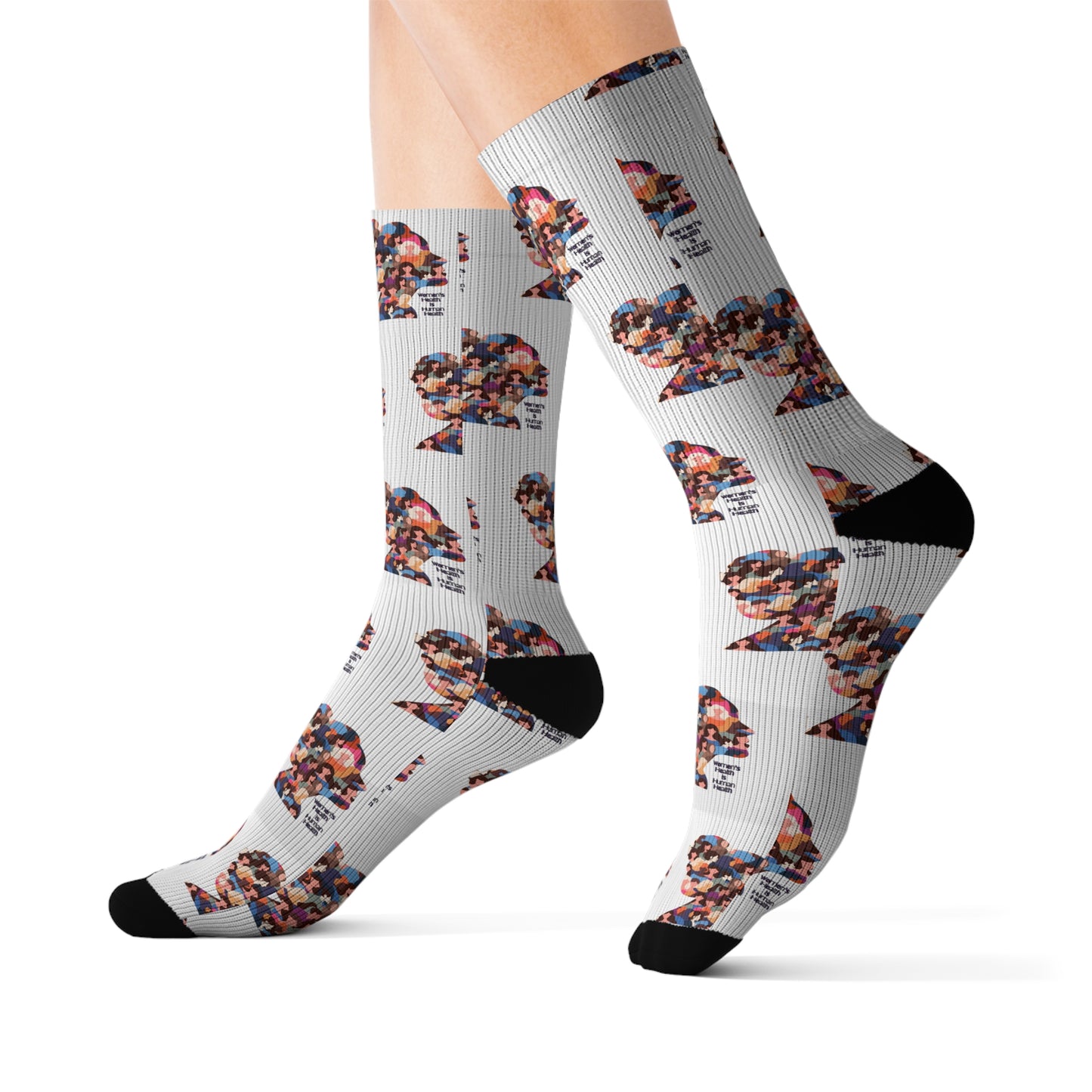 Women's Health is Human Health Advocacy Socks by Authentically Disasterous