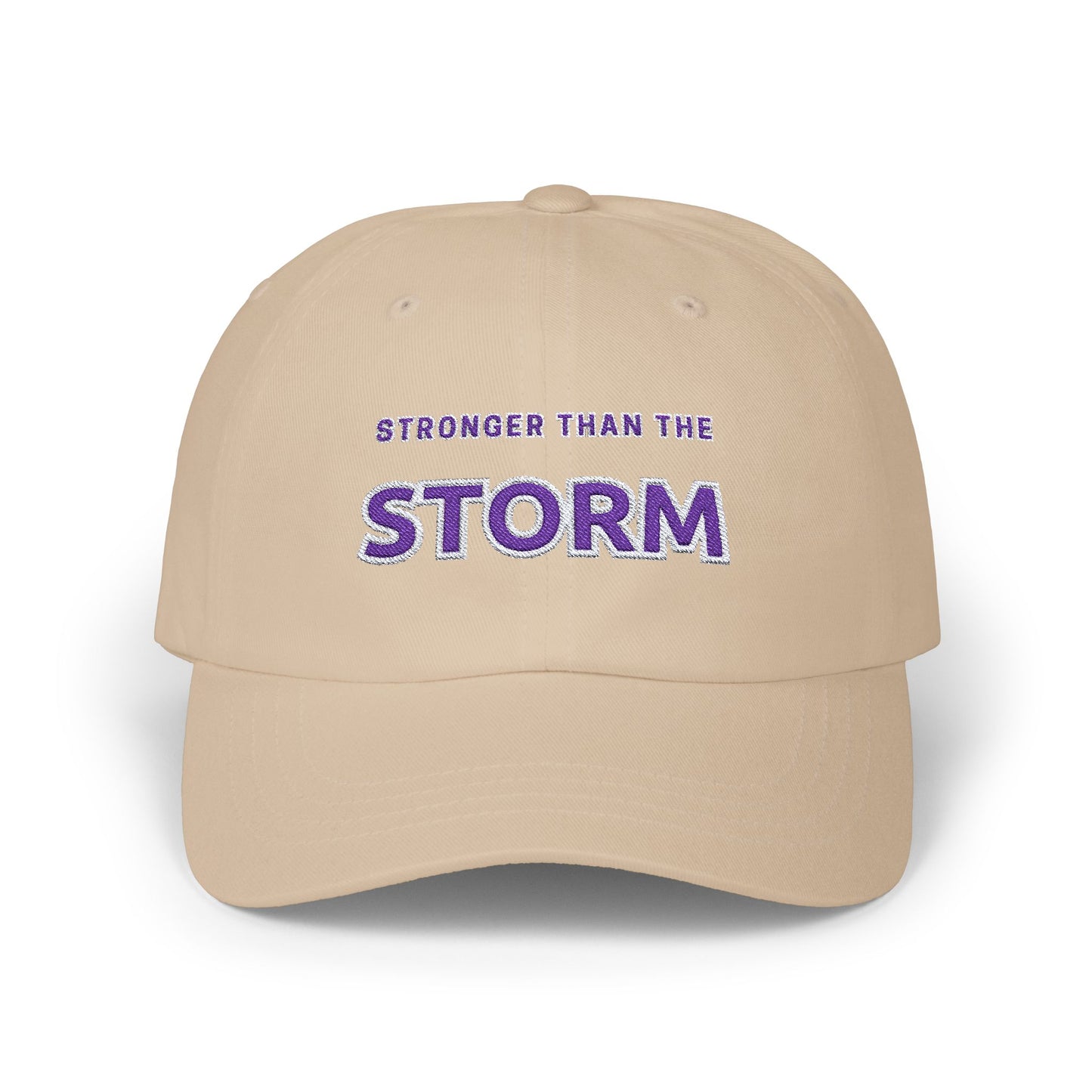 Stronger Than The Storm Classic Embroidered Cap by Authentically Disasterous