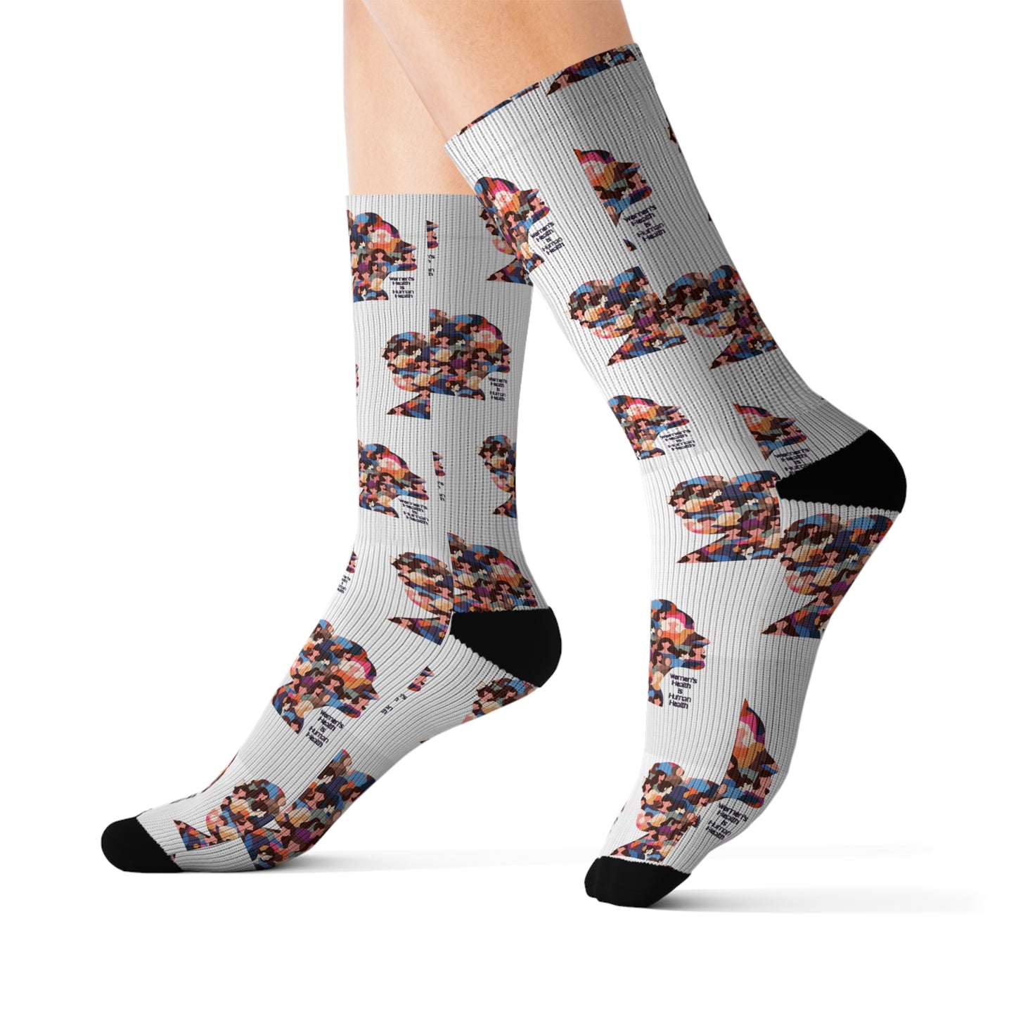 Women's Health is Human Health Advocacy Socks by Authentically Disasterous