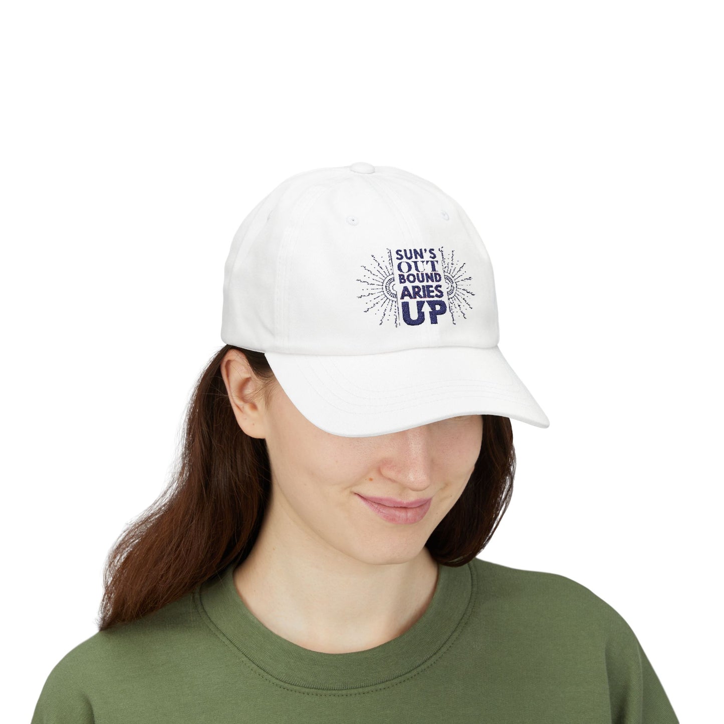 “Sun’s Out, Boundaries Up” Feminist Hat – Summer Soft Season Cap (White or Light Blue)