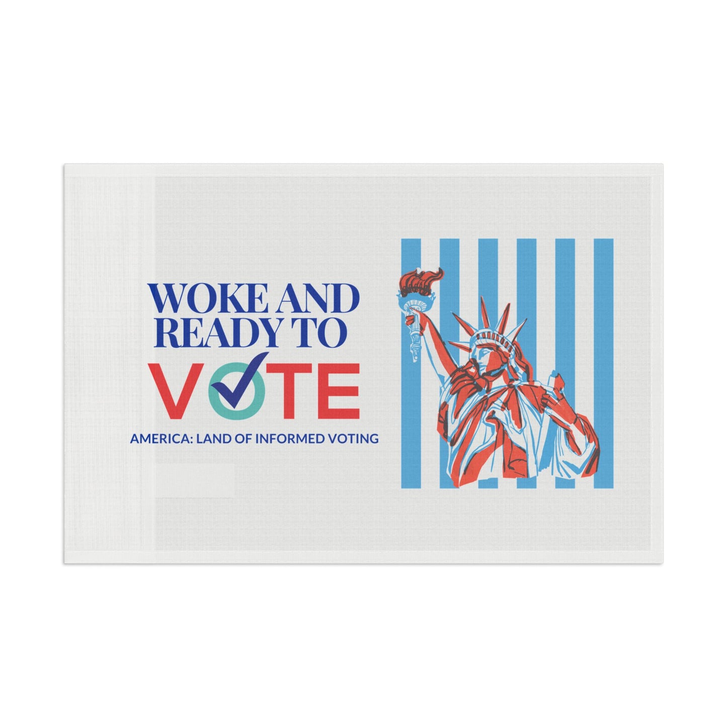 “Woke and Ready To Vote” Flag by Authentically Disasterous