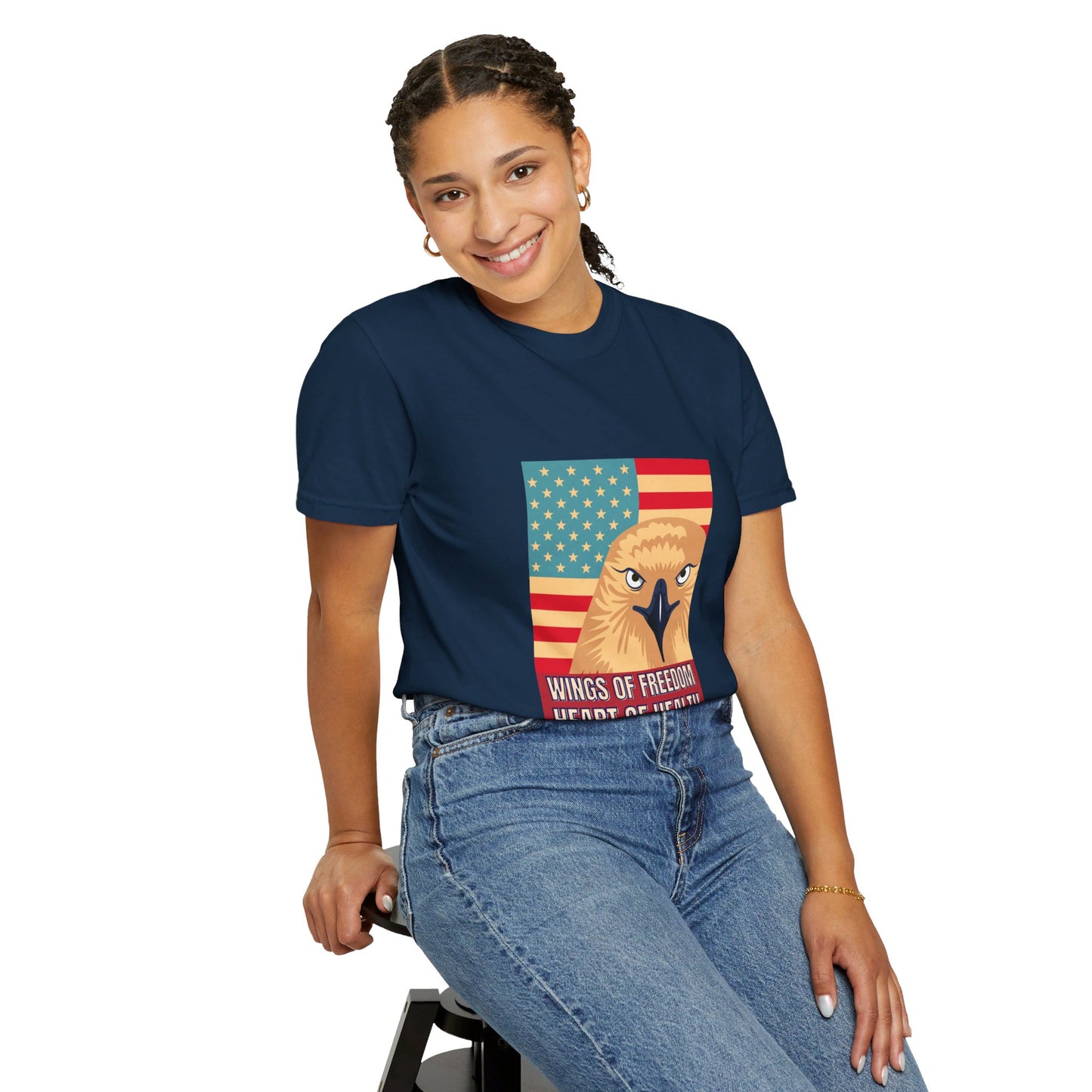 Wings of Freedom, Heart of Health T-Shirt by Authentically Disasterous