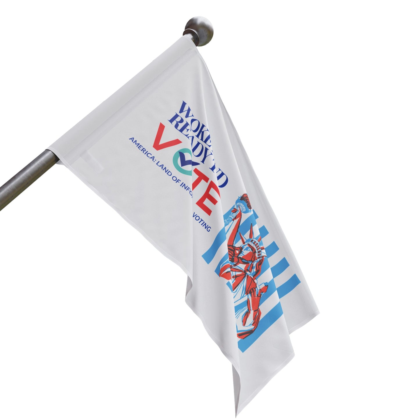 “Woke and Ready To Vote” Flag by Authentically Disasterous