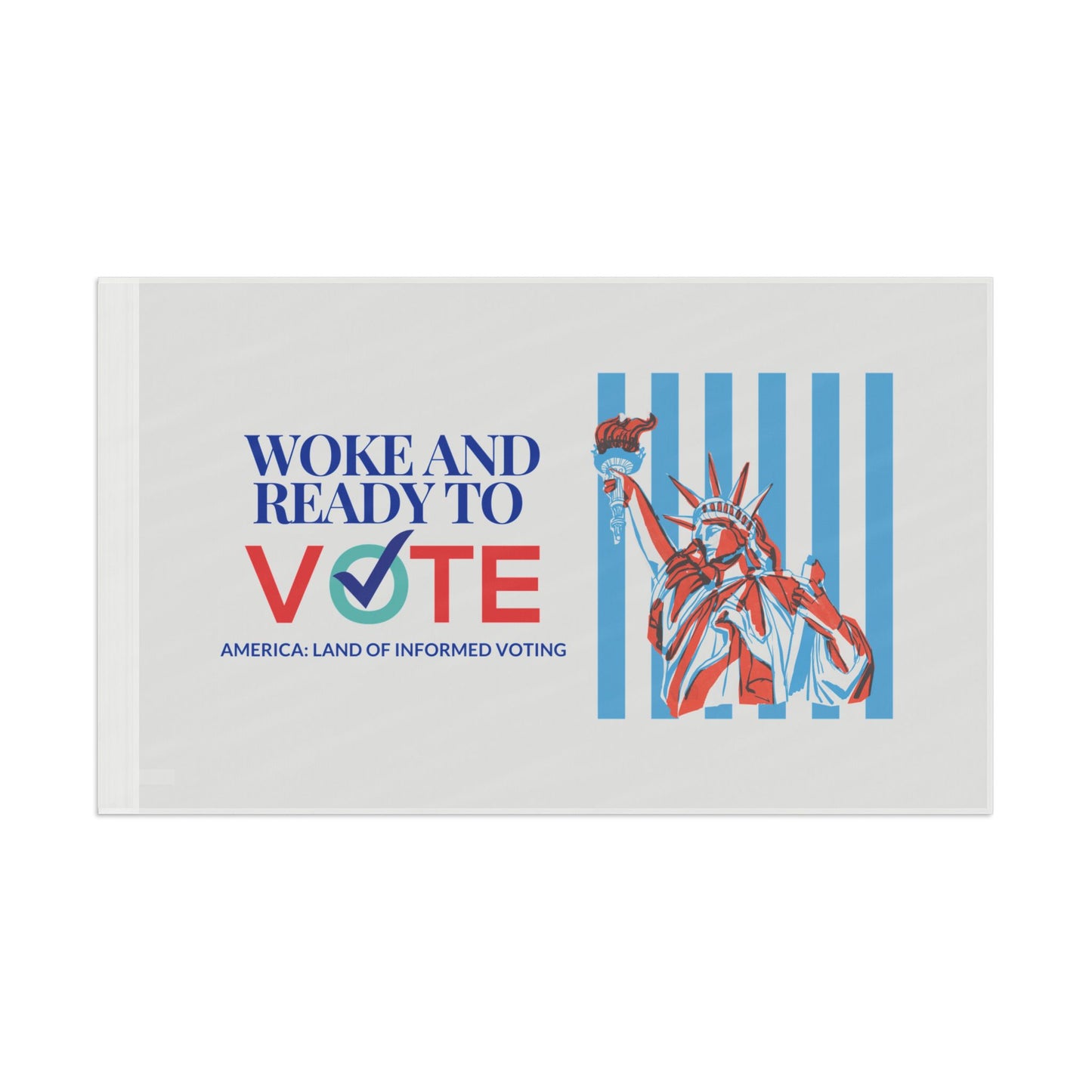 “Woke and Ready To Vote” Flag by Authentically Disasterous