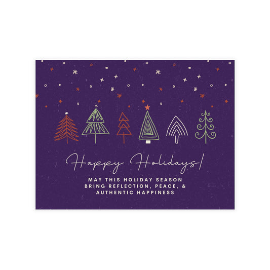 Reflection, Peace, & Authentic Happiness Holiday Greeting Card (envelopes included) by Authentically Disasterous