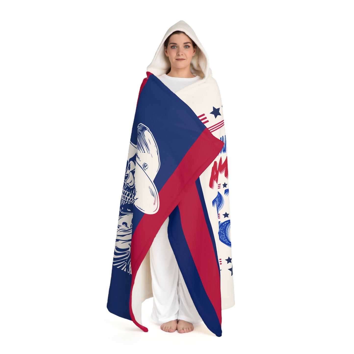 "Waiting for America to Trust Women" Hooded Blanket By Authentically Disasterous