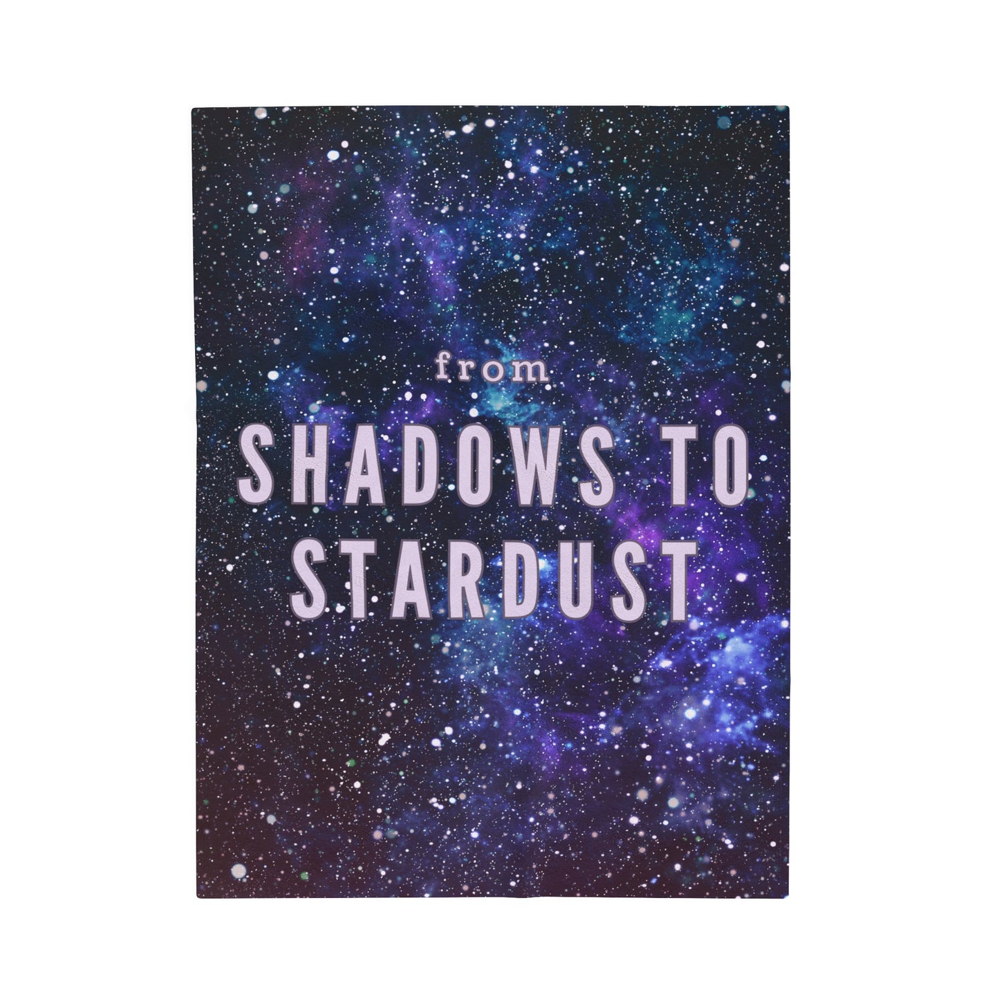 From Shadows to Stardust Plush Throw Blanket by Authentically Disasterous