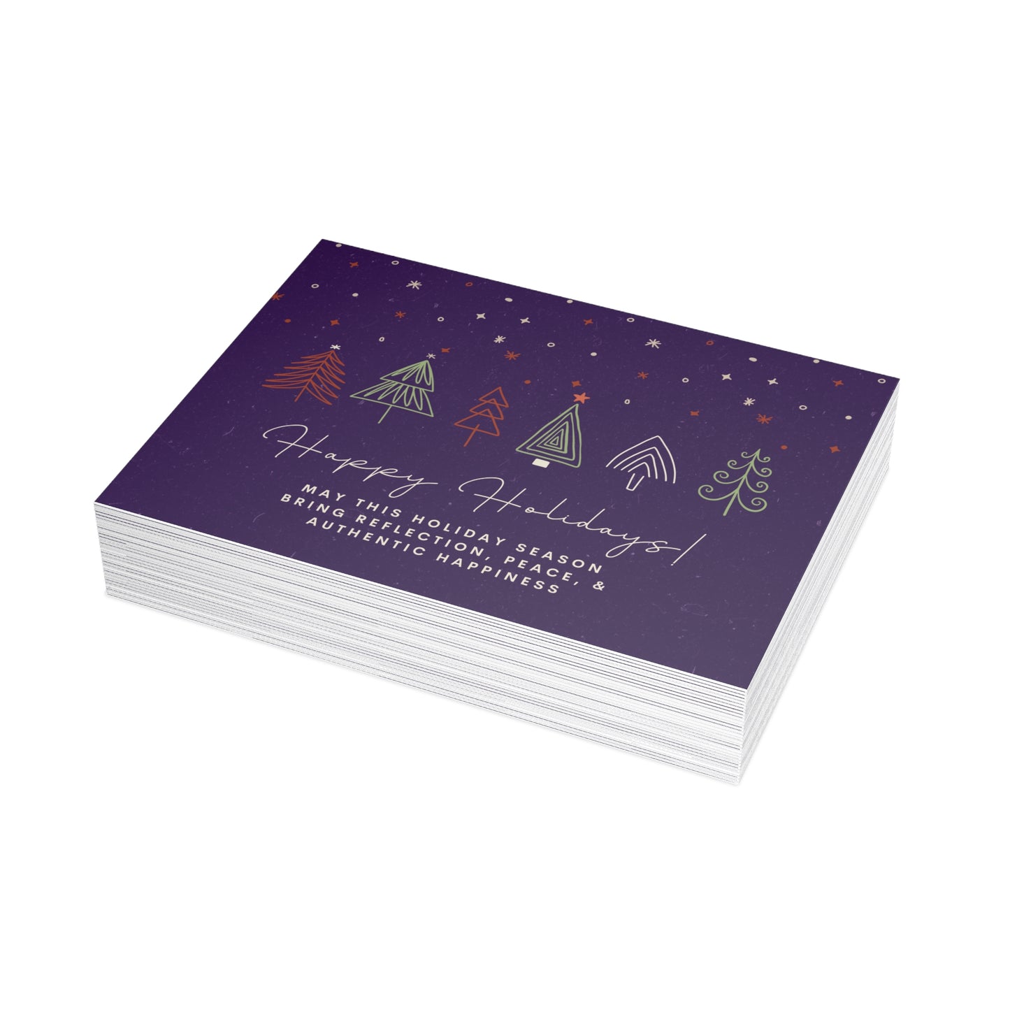 Reflection, Peace, & Authentic Happiness Holiday Greeting Card (envelopes included) by Authentically Disasterous