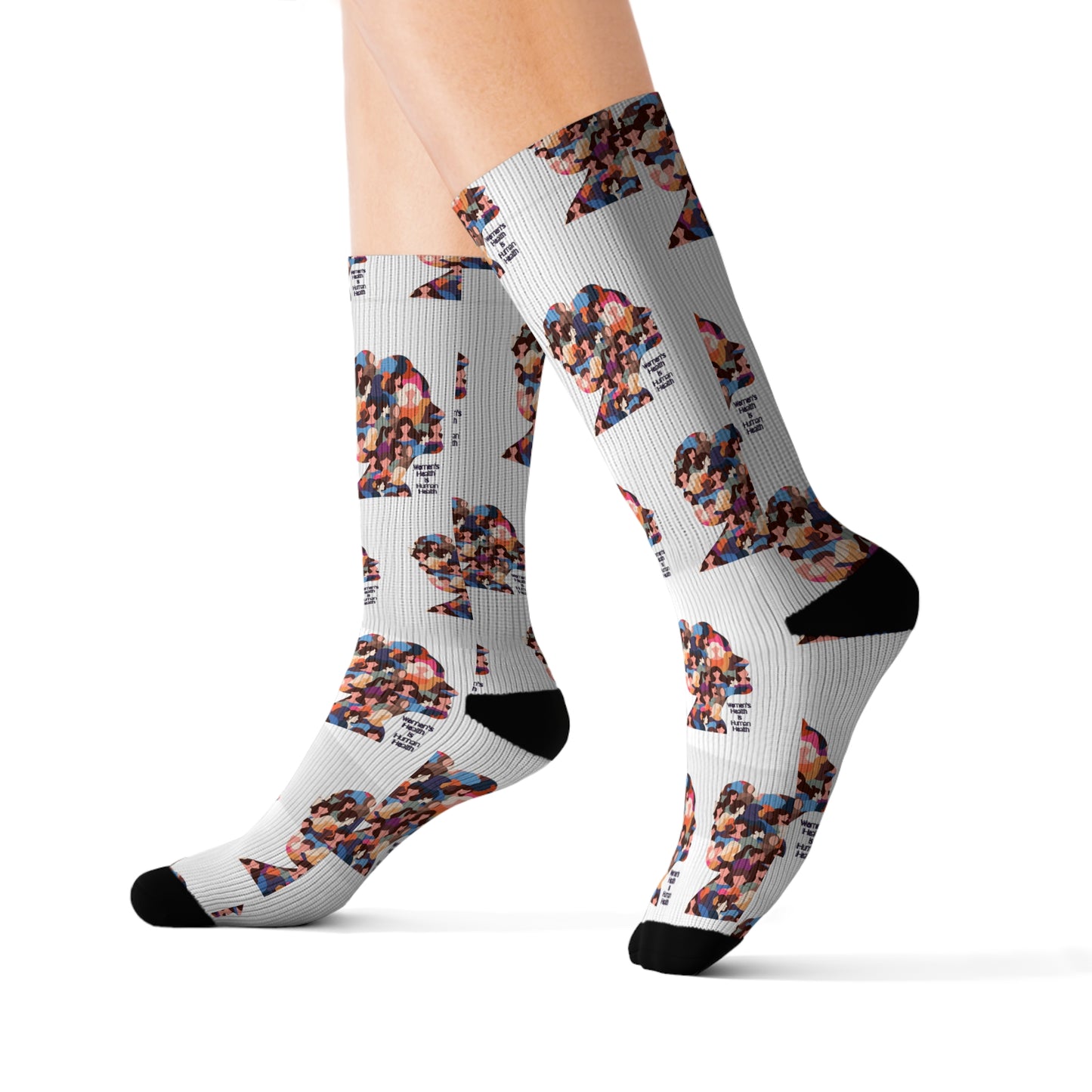 Women's Health is Human Health Advocacy Socks by Authentically Disasterous