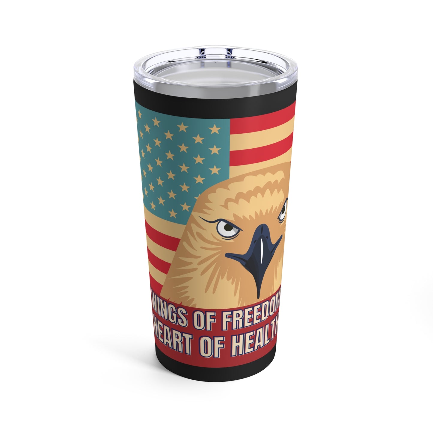 "Wings of Freedom, Heart of Health" Stainless Steel Tumbler by Authentically Disasterous