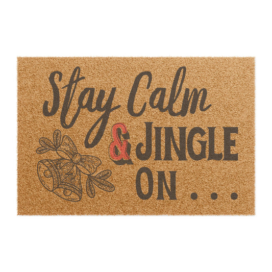 Stay Calm, & Jingle On... Doormat by Authentically Disasterous