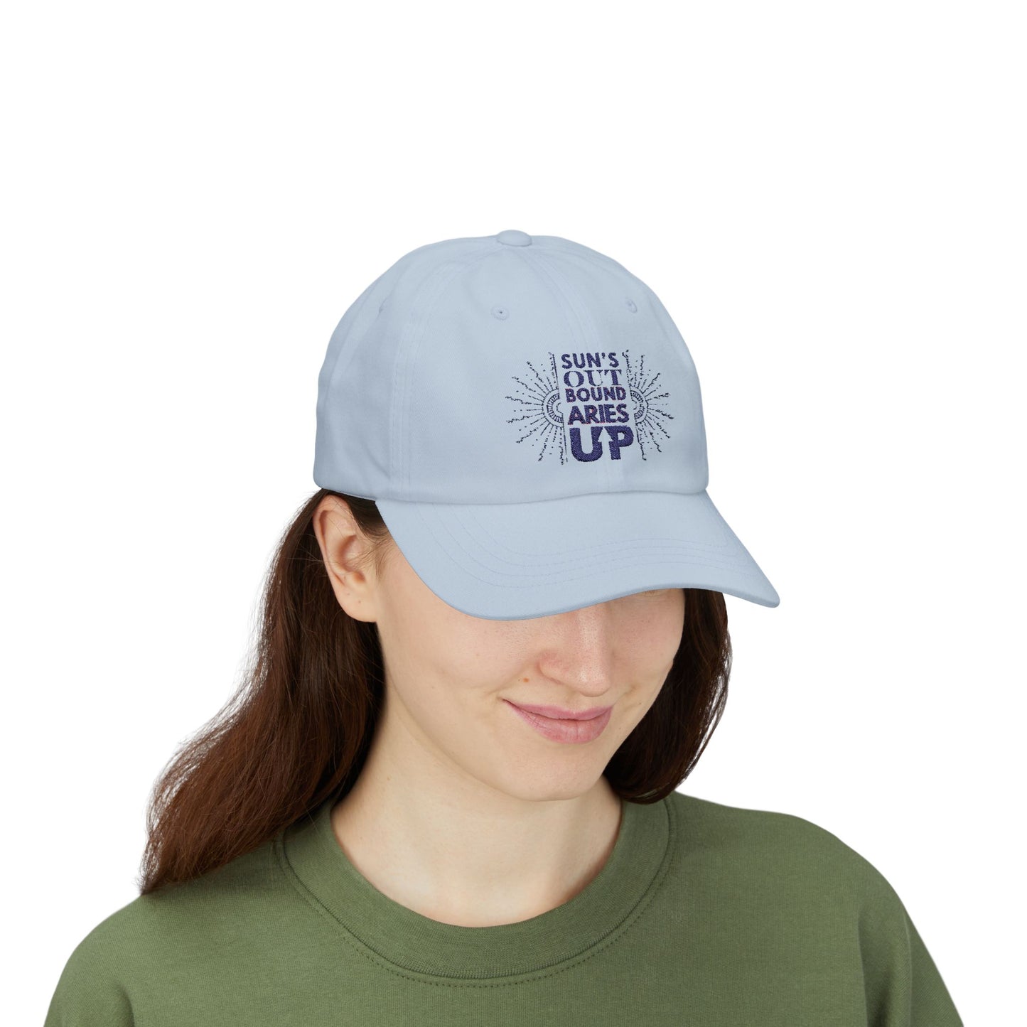 “Sun’s Out, Boundaries Up” Feminist Hat – Summer Soft Season Cap (White or Light Blue)