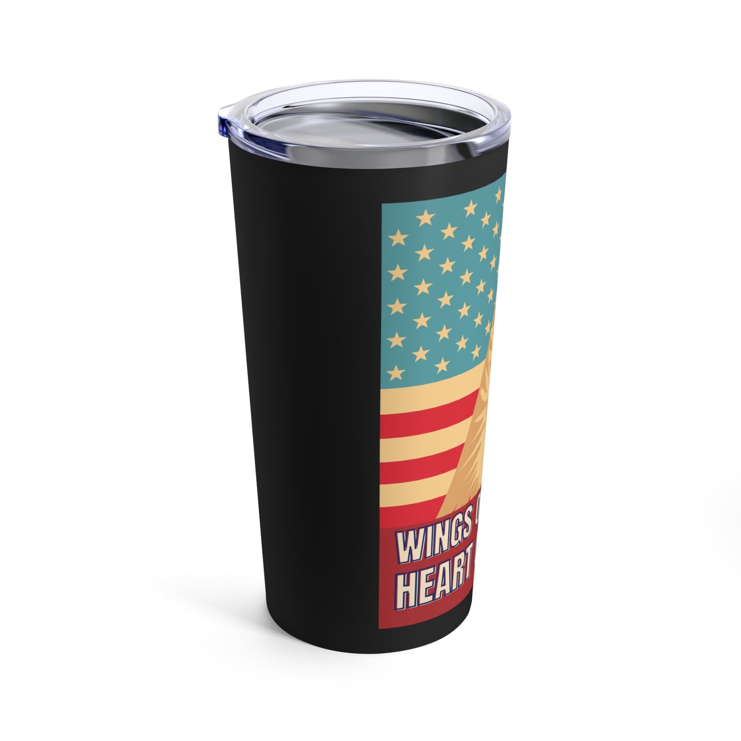 "Wings of Freedom, Heart of Health" Stainless Steel Tumbler by Authentically Disasterous